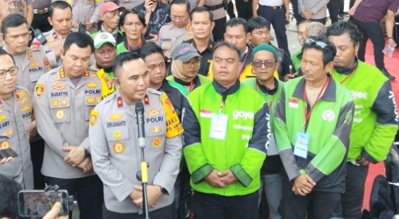 Kapolda janjikan para ojol bonus Rp500 ribu jika merekam aksi kriminal. (X@radioelshinta)
